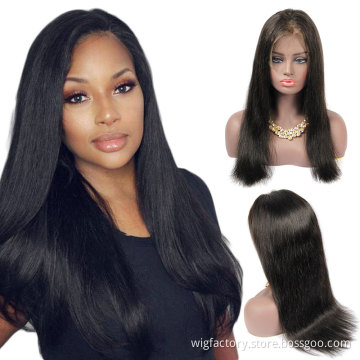 Customizable private label cuticle aligned virgin human hair wigs straight,cheap part anywhere indian hair wig full lace